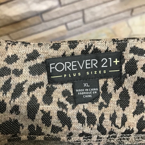 Forever 21 Plus Leopard Print Pencil Skirt XL - Picture 5 of 6